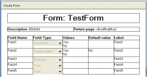 Filled user's form